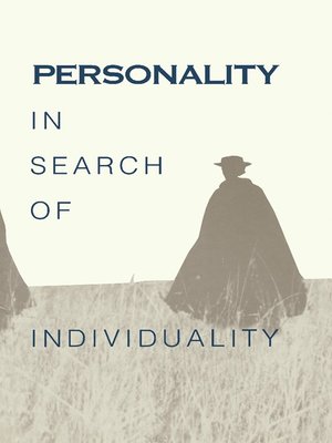 cover image of Personality in Search of Individuality